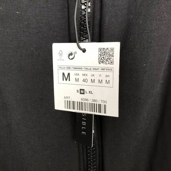 Zara Man Reversible Print Bomber Jacket Medium - Picture 7 of 8